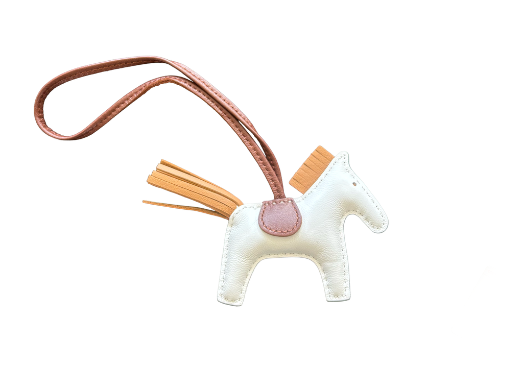 HORSE CHARM Blanco / Café obscuro